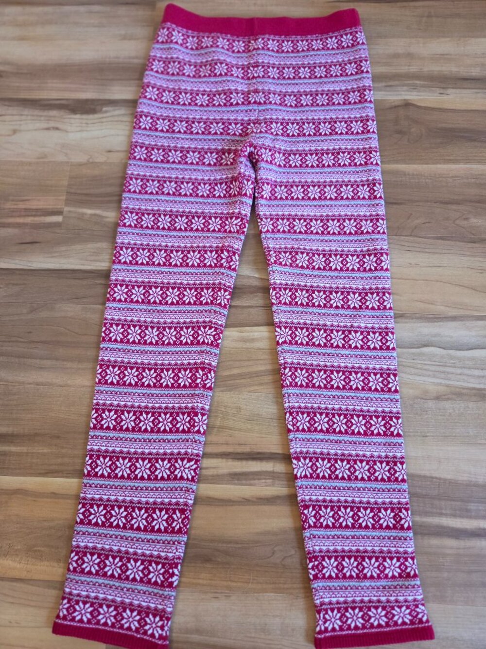 Knitty Kitty Fair Isle Snowflake Print Sweater Leggings Size S